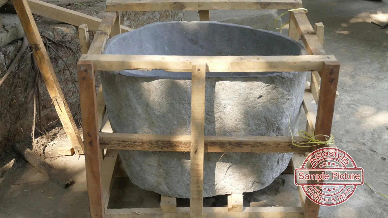  Product image 2 of the product “Basin from Riverstone, Natural surface, polished inside. Dia approx 81-85. Height 46-50 ”